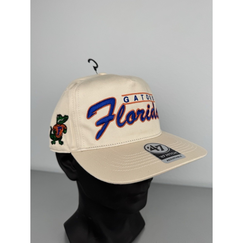Florida Gators '47 Brand Snapback Hat Cap Adjustable NCAA Beige Logo Scripts NWT
